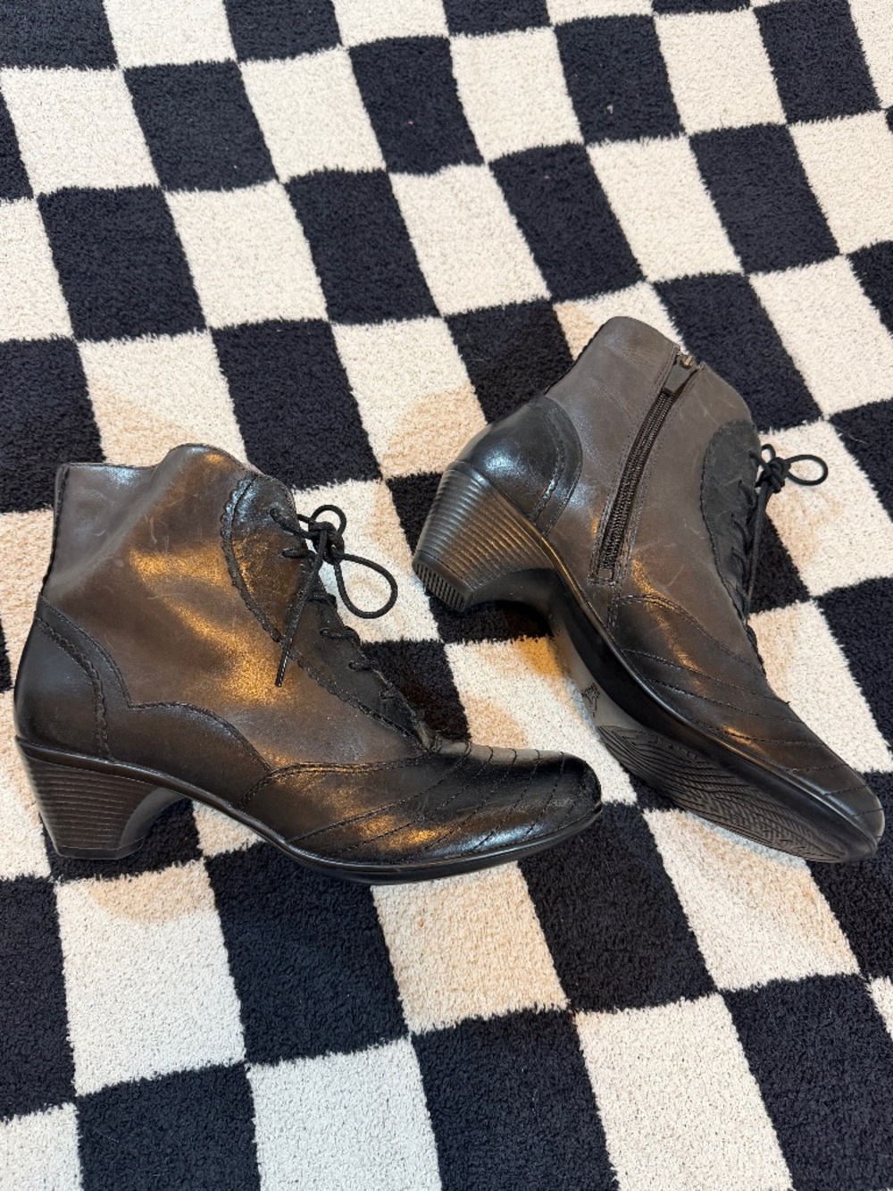 dansko felix leather ankle boot black lace up size 39